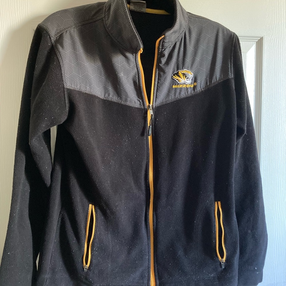 Black and Gray Mizzou Ladies lightweight jacket